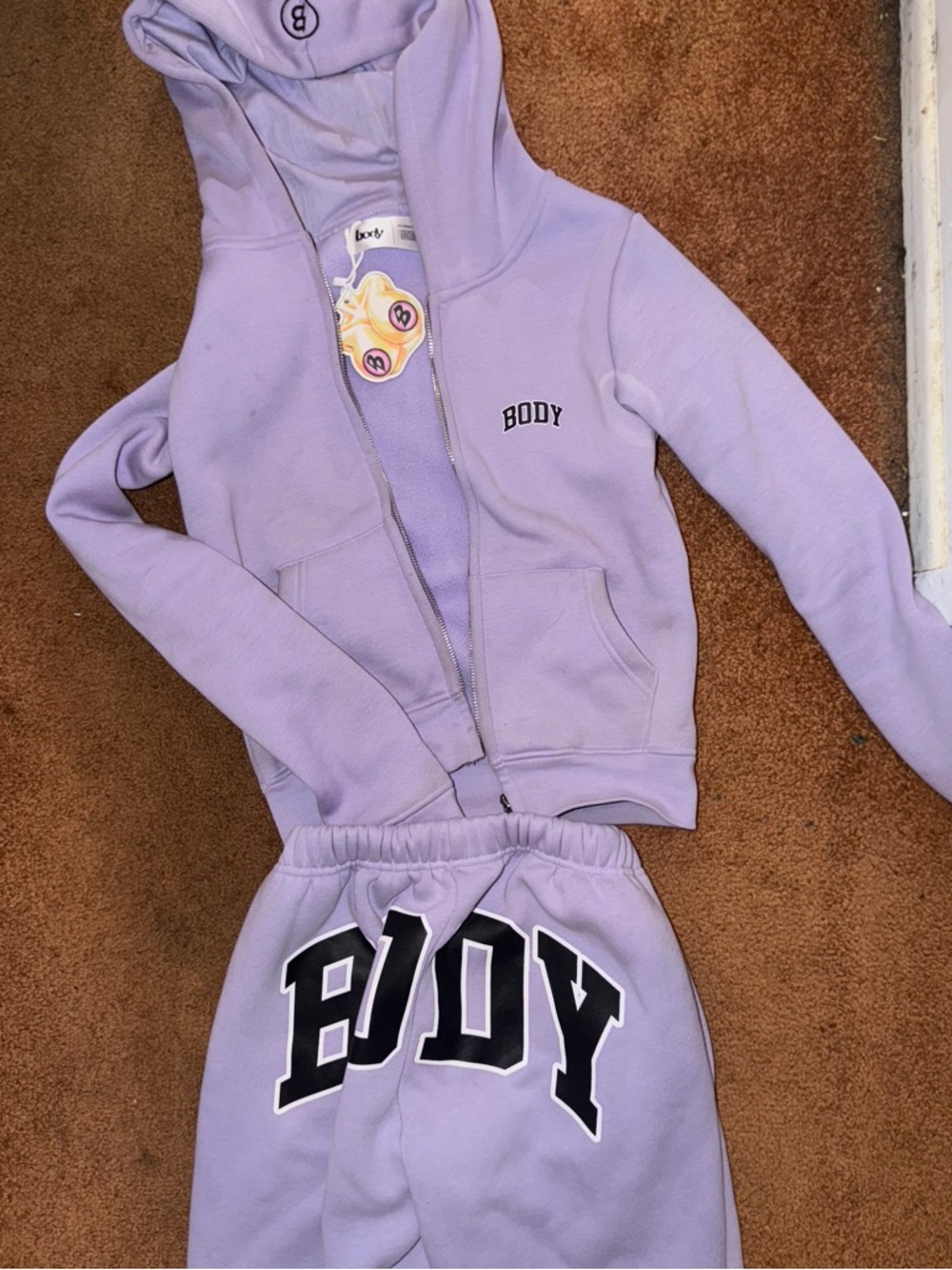 BODY BY RAVEN Lavender Zip Hoodie & Sweatpants Set - BODY